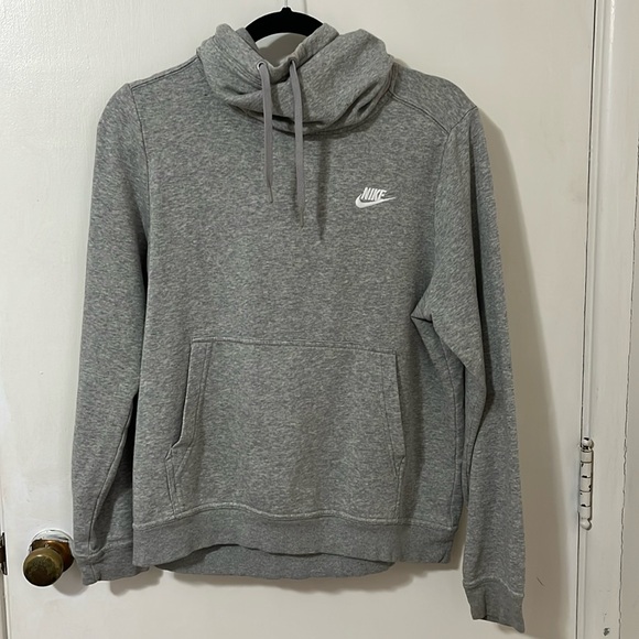 Nike Grey Funnel Neck Hoodie - Picture 2 of 3